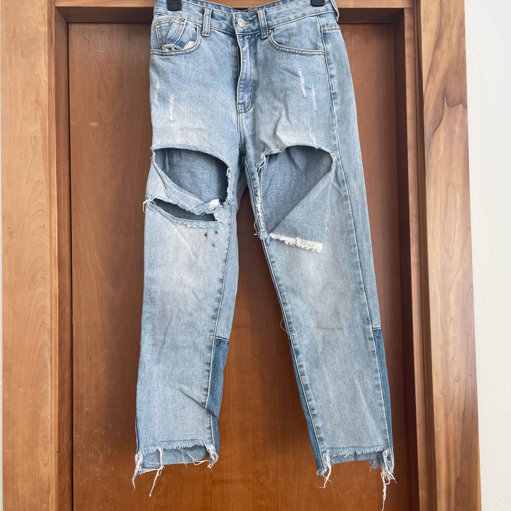 Ripped jeans dolls kill dual color
